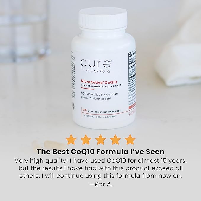 MicroActive CoQ10 Enhanced with MicroPQQ + Shilajit βSustained Releaseβ 60 Veg Caps | Convenient Once a Day Clinical Dose | 2 Month Supply | Vegan | Pharmaceutical Grade