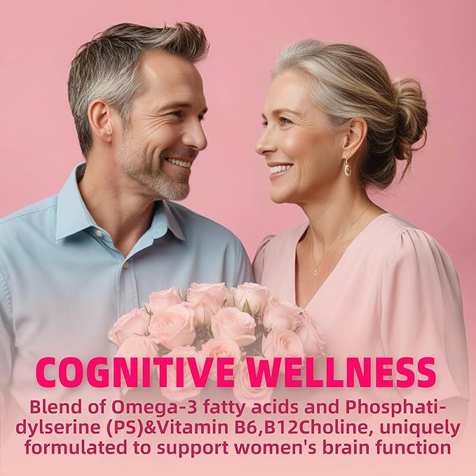 Multivitamin for Women Gummies for 40+ with Omega-3,Niacinamide,B-Complex,Lutein,Iron,Choline, Phosphatidylserine,Vitamin D3 for Skin,Hair,Energy,Immune,Bone ā Vegan,Sugar Free,60 Count