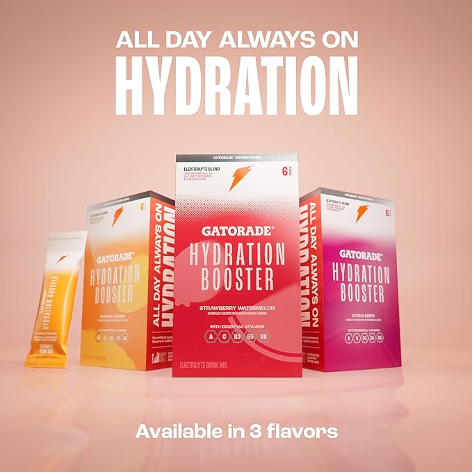 Gatorade Hydration Booster, Citrus Berry, Makes 20 Fl Oz (Pack of 6)