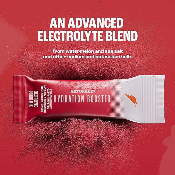 Gatorade Hydration Booster, Strawberry Watermelon, Makes 20 Fl Oz (Pack of 6)