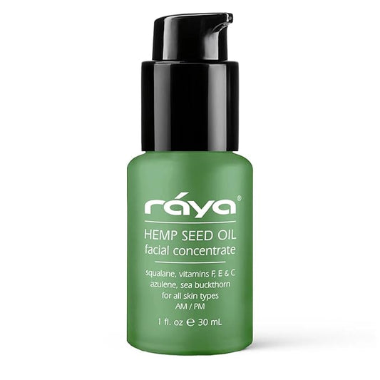 Raya Hemp Seed Facial Oil Serum (529) | for Sensitive and Oily Skin Types, Nourishing, Moisturizing & Revitalizing, Instantly Hydrates Acne-Prone, Vegan & Non-GMO Skincare, Fast-Absorbing - 30 ml