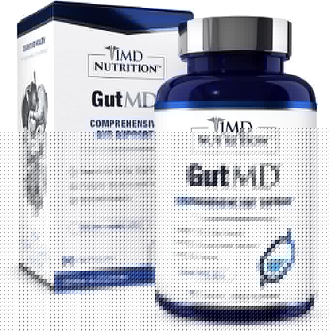 1MD Nutrition GutMD - L-Glutamine and Prebiotic for Gut Integrity | Promote Digestive Tract Health | 90 Capsules (2-Pack)