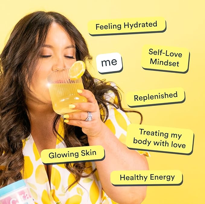 Cira Hydration Electrolyte Powder for Women (45 Servings) x Alicia McCarvell's Electrolyte Drink Mix with Himalayan Salt for Dehydration Relief - Self Love Lemonade