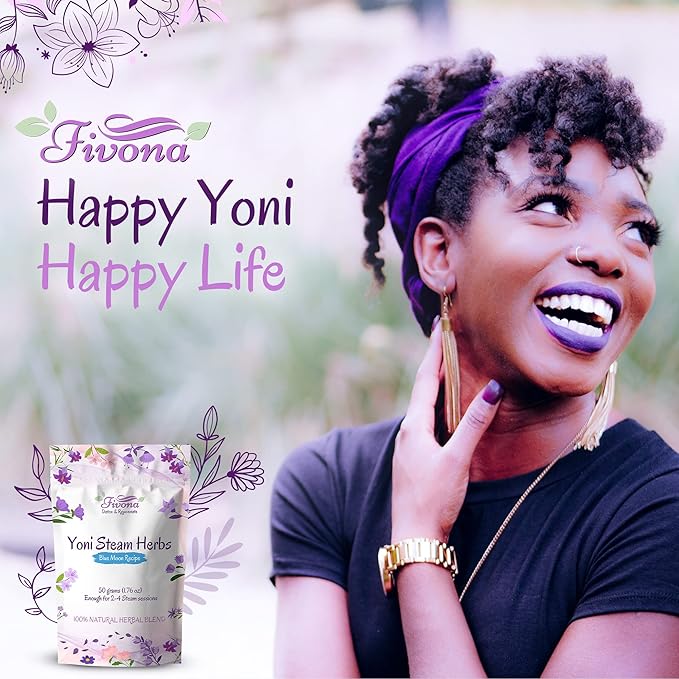 FIVONA Yoni Steam Kit 3-in1 Set - Herbal Therapy - Steaming Herbs Blue Moon Recipe 1.76oz for 2-4 Sessions - Expandable V Steam Seat - Hand Pump - Vaginal Cleansing - PH Balance - Fertility Increase